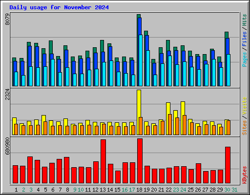Daily usage for November 2024