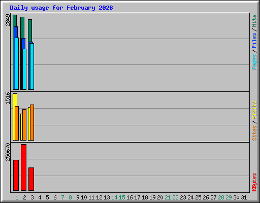 Daily usage for February 2026