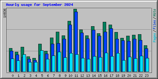 Hourly usage for September 2024