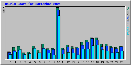 Hourly usage for September 2025